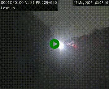 Webcam autoroute A1 à hauteur de Lesquin. Vue orientée vers Lille
