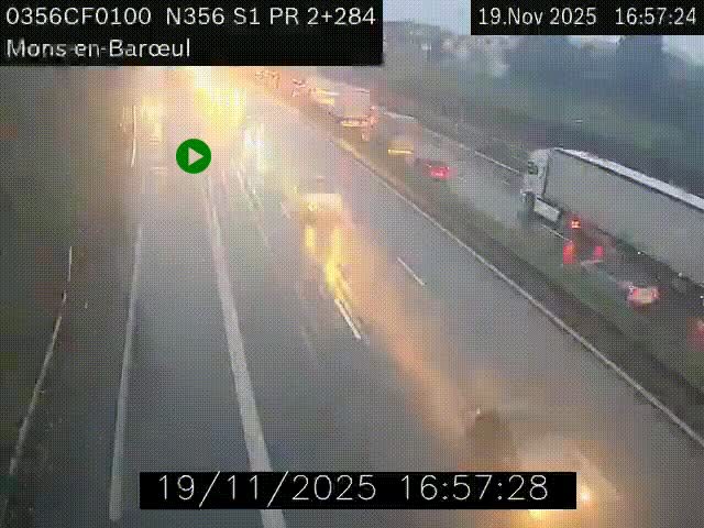 Webcam à l'entrée de Lille en direction du périphérique, à proximité de Mons-en-Baroeul sur la N356