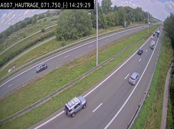 Webcam autoroute Belgique - Hautrage - E19 - BK 71.7