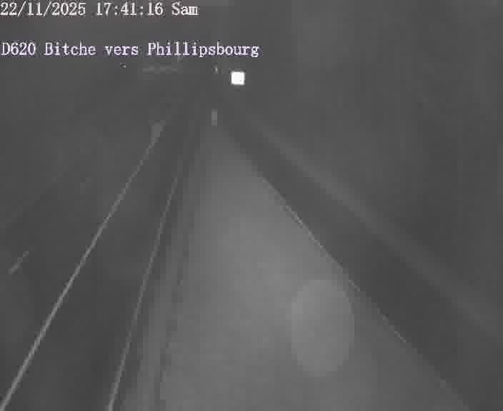 Webcam sur la D620, sur le contournement de Bitche. Vue orientée vers Philippsbourg