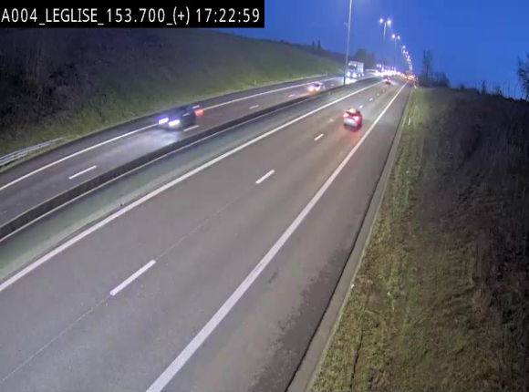 Webcam autoroute E411 à hauteur de Léglise, en direction de Luxembourg