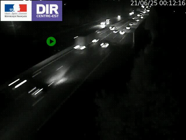 Caméra de circulation à Saint-Priest à la jonction entre l'A43 et l'A46 en direction de Marseille