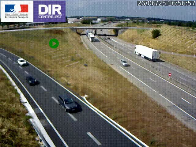 Webcam sur le contournement de Valence, sur la Nationale 7, caméra orientée vers Lyon
