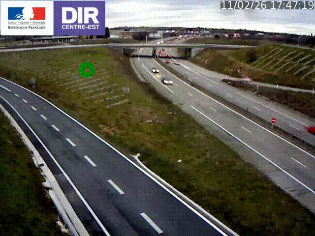 Webcam sur le contournement de Valence, sur la Nationale 7, caméra orientée vers Lyon