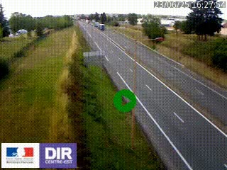 Webcam à Mably, à proximité de Roanne en direction de Moulins sur la N7