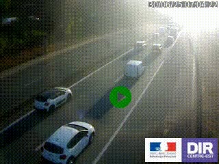 Caméra autoroutière sur l'A47 à hauteur de Givors, a proximité de Lyon. La webcam est orientée vers Lyon