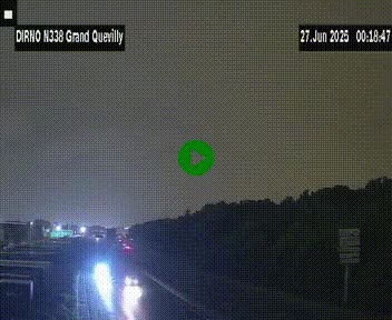 Webcam routière sur N338 à hauteur de Grand-Quevilly en périphérie de Rouen. Vue orientée vers Rouen