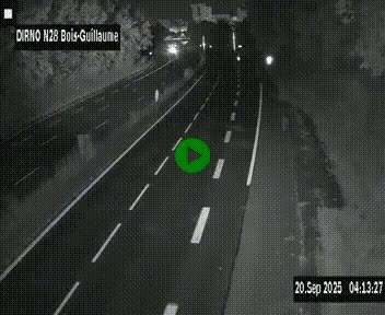 Webcam routière à hauteur de Bois-Guillaume en périphérie de Rouen. Vue orientée vers Rouen
