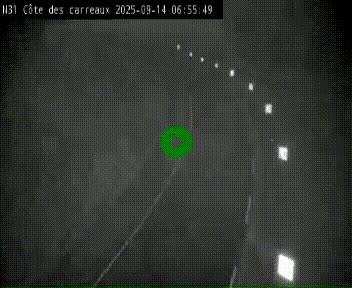 Webcam en haut de la Côte des Carreaux sur la N31 à Avesnes-en-Bray. Vue orientée vers Rouen