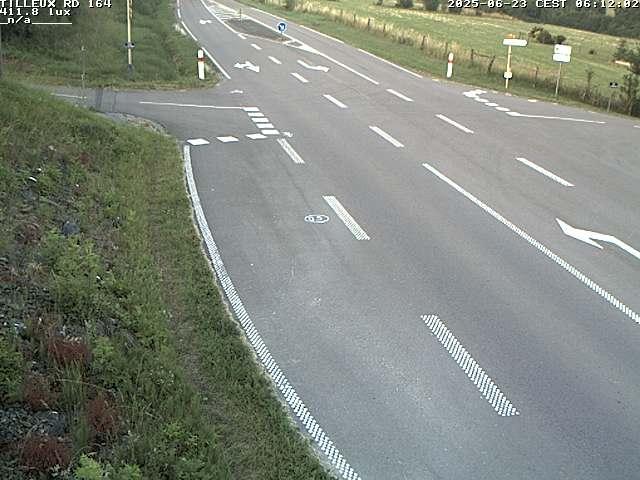 Webcam sur la RD164 à Tilleux. Vue orientée vers Neufchâteau