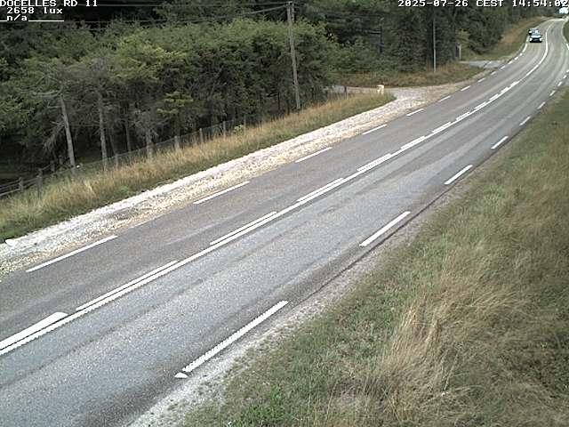Webcam à 424 mètres d'altitude dans la Tranchée de Docelles dans les Vosges, à proximité d'Epinal sur la route de Gerardmer (D11)