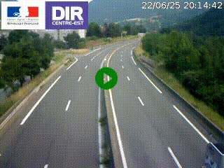 Caméra sur la Nationale 90 (N90) à La Léchère, en direction et à proximité d'Albertville