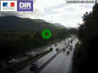 Caméra trafic à Meylan sur la Rocade-Sud de Grenoble en direction d'Aix-en-Provence
