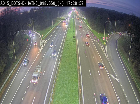 Webcam autoroute Belgique - Bois d'Haine - E42 - BK 98.6