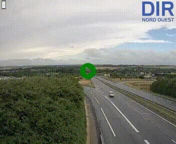 Webcam au début de l'A84 sur le périphérique Ouest de Caen (N814) à hauteur de la sortie 9, Porte de Bretagne