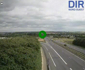 Webcam au début de l'A84 sur le périphérique Ouest de Caen (N814) à hauteur de la sortie 9, Porte de Bretagne