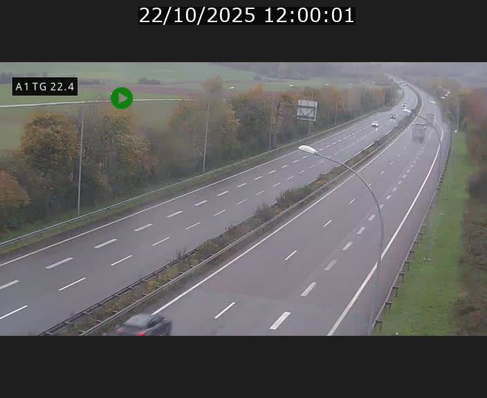Traffic live webcam Luxembourg Flaxweiler - A1 direction Luxembourg - BK 22.4