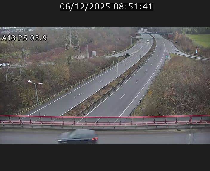 Traffic live webcam Luxembourg Differdange - A13 direction Esch-sur-Alzette - BK 3.9