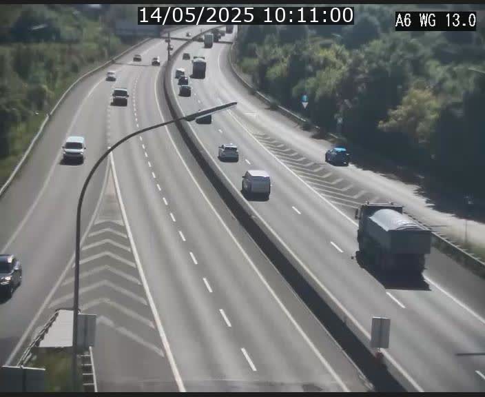 Traffic live webcam Luxembourg Mamer - A6 - BK 13 - direction Luxembourg/France/Allemagne