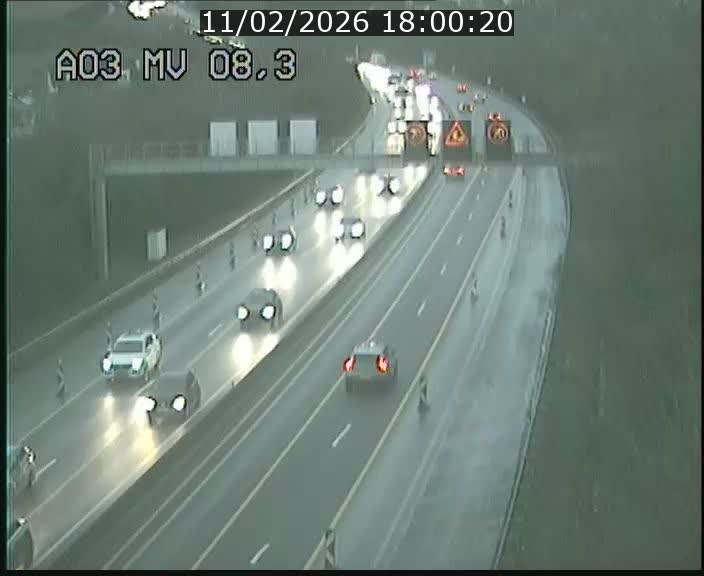 Webcam Autoroute après la Croix de Bettembourg en direction de Luxembourg sur l'A3