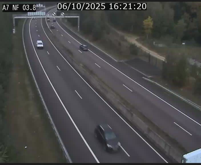 Webcam autoroute A7 au Luxembourg à la sortie du Tunnel Stafelter vers le Nord