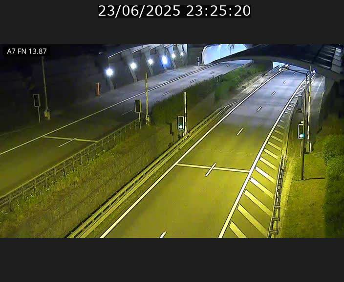 Caméra trafic Luxembourg - A7, Tunnel Gousselerbierg, entrée nord, direction Lorentzweiler