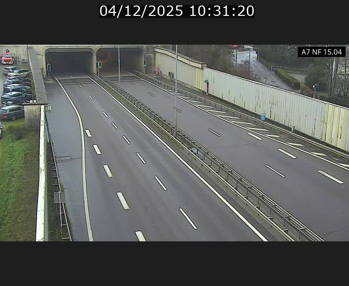 Caméra trafic Luxembourg - A7, Tunnel Mersch, entrée sud, direction Ettelbruck