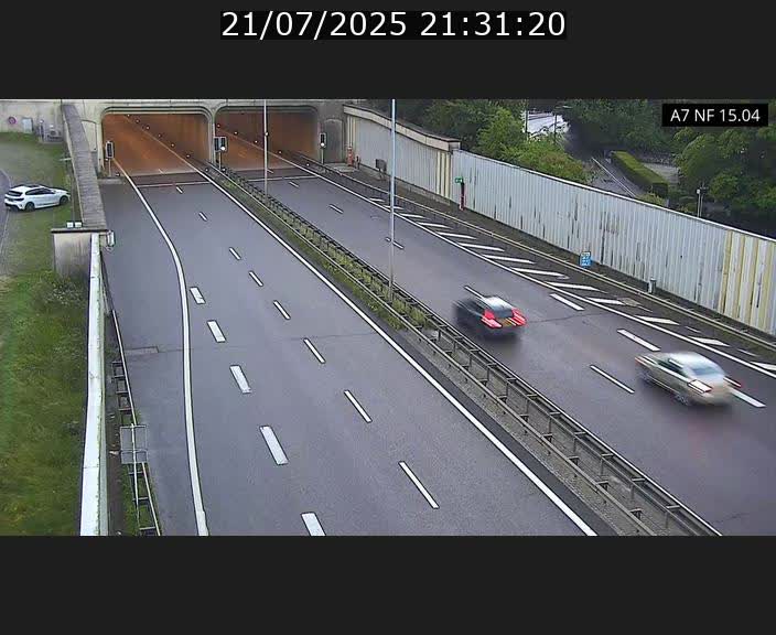 Caméra trafic Luxembourg - A7, Tunnel Mersch, entrée sud, direction Ettelbruck