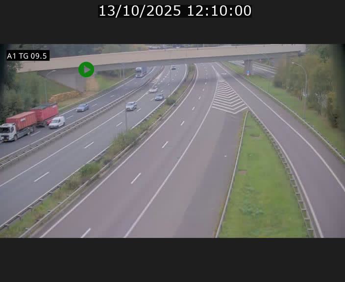 Traffic live webcam Luxembourg Jonction Grünewald - A1 direction Luxembourg-ville - BK 9.5