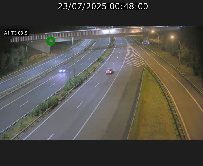 Traffic live webcam Luxembourg Jonction Grünewald - A1 direction Luxembourg-ville - BK 9.5