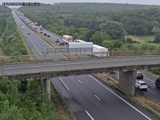 Caméra autoroute France - A31, Zoufftgen direction Luxembourg-ville, à la frontière entre la France et le Luxembourg