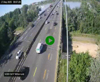 Webcam sur le périphérique de Bordeaux à l'est de la ville. Caméra située sur le Pont Mitterand sur la N230
