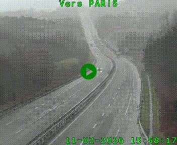 Caméra routière sur l'autoroute A20 à Bessines-sur-Gartempe. Vue orientée vers Paris