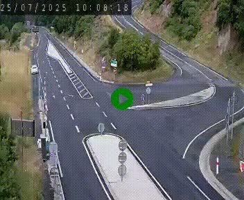 Webcam routière sur la N122 au niveau du Tunnel du Lioran. Vue de l'entrée côté Aurillac.