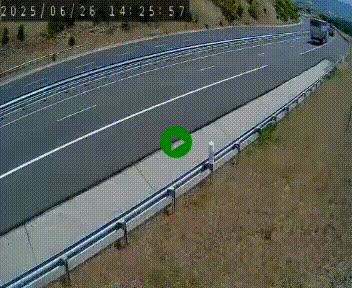 Caméra autoroutière France - A75, Engayresque, entre Millau et Séverac-le-Chateau, en direction de Montpellier