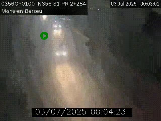 Webcam à l'entrée de Lille en direction du périphérique, à proximité de Mons-en-Baroeul sur la N356