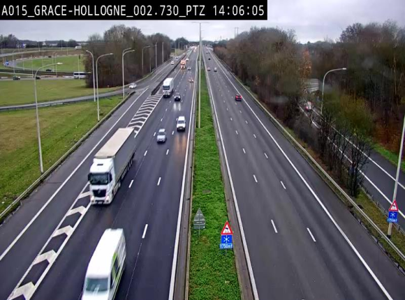 Caméra trafic Belgique - Grâce-Hollogne - E42, jonction avec A604, direction Loncin/Aéroport de Liège - BK 3.2