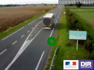 Webcam routière sur la RN7 à hauteur de Toulon-sur-Allier, entre Moulins et Vichy