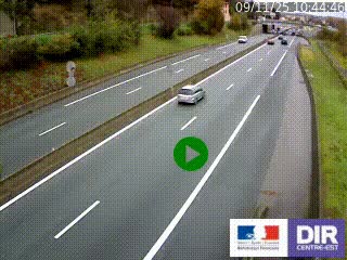 Caméra autoroutière sur l'A47 à hauteur de Givors, a proximité de Lyon. La webcam est orientée vers Lyon