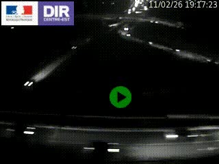 Webcam traffic à Grenoble-sud sur l'autoroute A480. Vue orientée vers l'entrée et la sortie de Grenoble