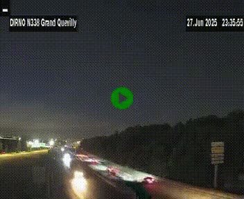 Webcam routière sur N338 à hauteur de Grand-Quevilly en périphérie de Rouen. Vue orientée vers Rouen