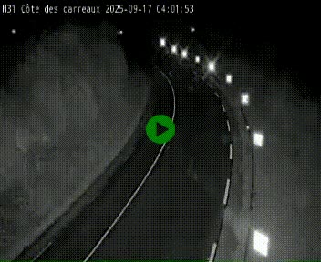 Webcam en haut de la Côte des Carreaux sur la N31 à Avesnes-en-Bray. Vue orientée vers Rouen