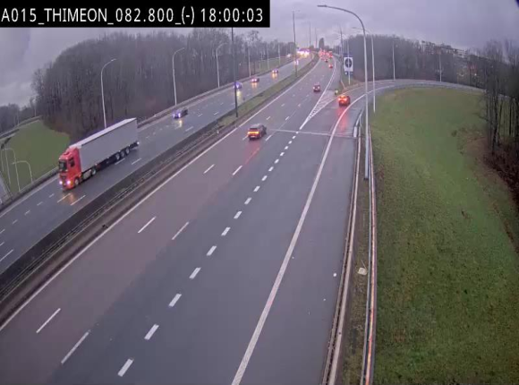 Caméra trafic Belgique - Thiméon - E42, jonction avec A54 (E420) direction La Louvière/Charleroi - BK 82.82