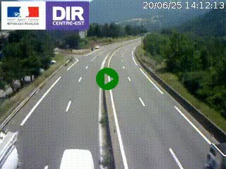 Caméra sur la Nationale 90 (N90) à La Léchère, en direction et à proximité d'Albertville