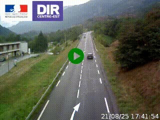 Web cam sur la N90 à Aime, en provenance de Bourg-Saint-Maurice et en direction d'Albertville
