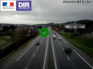 Caméra autoroute à Saint-Etienne (Les Littes) à hauteur du Ikea Saint-Etienne sur l'A72 en direction de Roanne