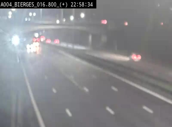 Webcam à Wavre, à hauteur de la sortie 5 Bierges. Vue orientée vers Namur