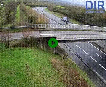 Webcam sur A84 à hauteur de Pont-Farcy, au niveau du pont autoroutier sur la Vire, au sud de Saint-Lô