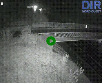 Webcam sur A84 à hauteur de Pont-Farcy, au niveau du pont autoroutier sur la Vire, au sud de Saint-Lô