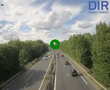 Webcam sur le périphérique de Caen (N814) à l'est de la ville, à Mondeville hauteur de la sortie 2, Presqu'île-Rives de l'Orne, au bout de l'autoroute A13